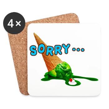 Sorry you! - Coasters (set of 4) - white - Front