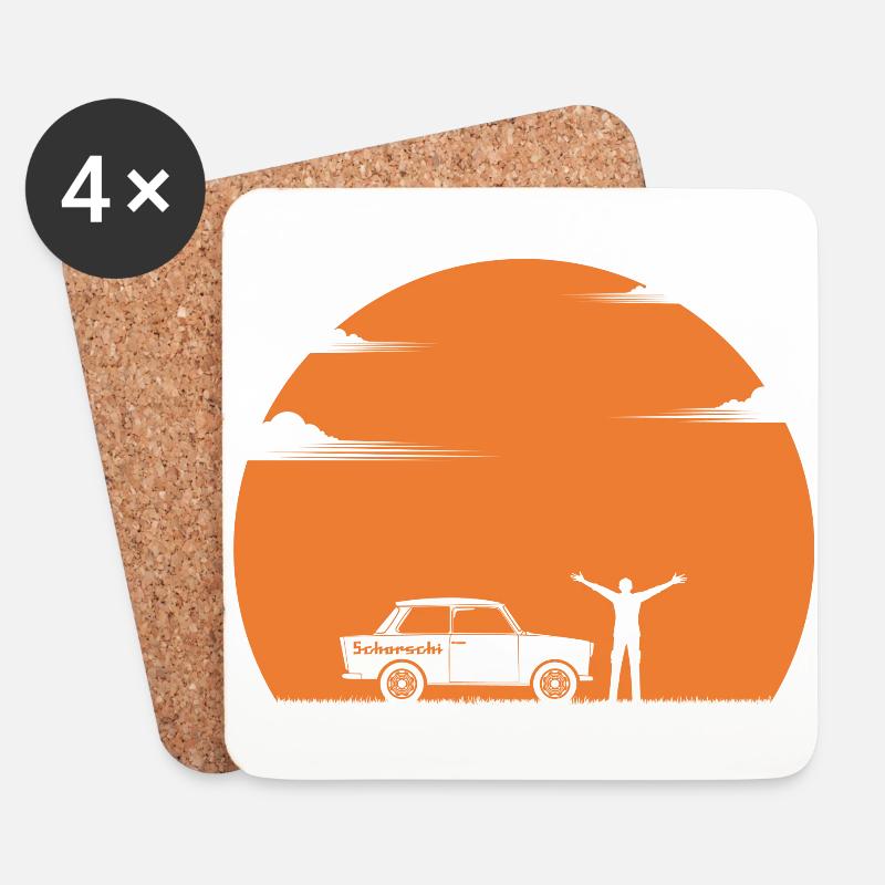 SonnenUntergang (Trabant-Edition) - Untersetzer (4er-Set) - Weiß