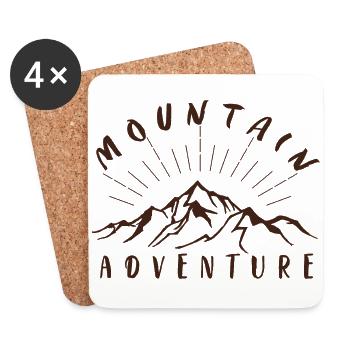Aventure en montagne - Dessous de verre (lot de 4) - blanc - Devant