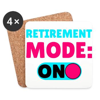 Mode retraite ON Mode retraite Retraité Retraité - Dessous de verre (lot de 4) - blanc - Devant