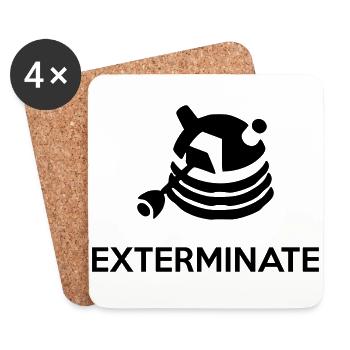 Exterminate - Untersetzer (4er-Set) - Weiß - Vorne