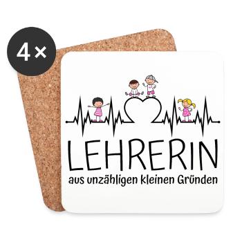 Lehrerin aus unzähligen kleinen Gründen - Untersetzer (4er-Set) - Weiß - Vorne