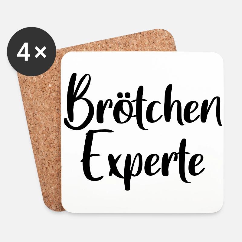 Brötchen Experte - Untersetzer (4er-Set) - Weiß