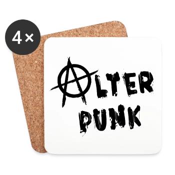 Alter Punk - Untersetzer (4er-Set) - Weiß - Vorne