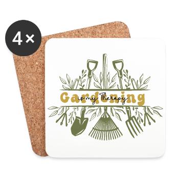 Gartenliebhaber Design - Untersetzer (4er-Set) - Weiß - Vorne