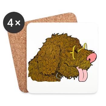 Lagotto Romagnolo Hund Wuschel - Untersetzer (4er-Set) - Weiß - Vorne