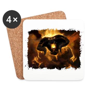 BALR0G Monstre De Feu - Dessous de verre (lot de 4) - blanc - Devant