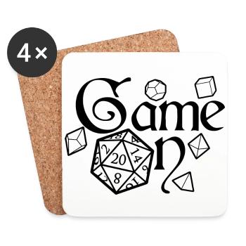 Game On RPG GAME - Dessous de verre (lot de 4) - blanc - Devant