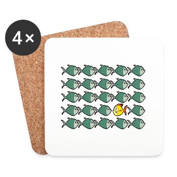 Original Fun Fish - Coasters (set of 4) - white - Front