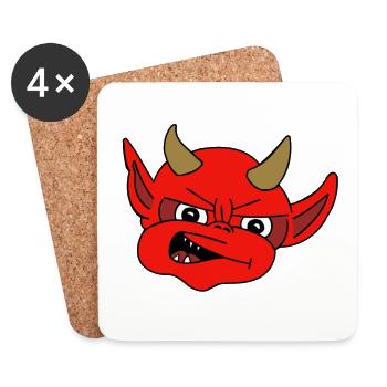 Devil, Diablo, Devil - Coasters (set of 4) - white - Front