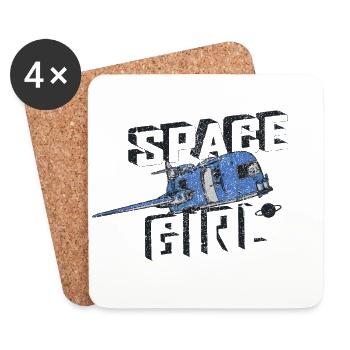 SPACE GIRL DANS LA CAMIONNETTE - Dessous de verre (lot de 4) - blanc - Devant