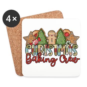 Funny Gingerbread Christmas Baking Crew - Untersetzer (4er-Set) - Weiß - Vorne
