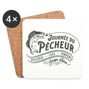 JOURNÉE DU PÊCHEUR - Dessous de verre (lot de 4) - blanc - Devant