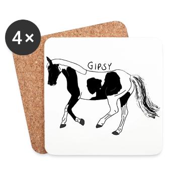 Die beste Gipsy! - Untersetzer (4er-Set) - Weiß - Vorne