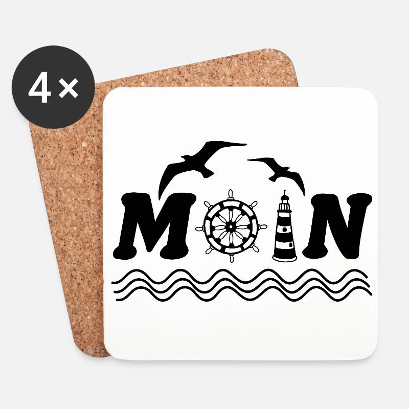 Moin - Untersetzer (4er-Set) - Weiß
