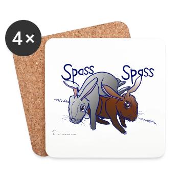 Rabbit Fun - Coasters (set of 4) - white - Front