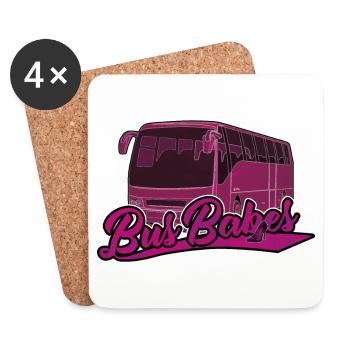 Bus Babes | Bus driver Bus driver gift - Coasters (set of 4) - white - Front