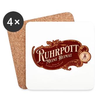 Ruhrpott meine Heimat - Untersetzer (4er-Set) - Weiß - Vorne