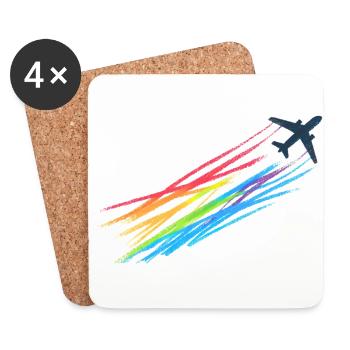 Rainbow Machine - Untersetzer (4er-Set) - Weiß - Vorne