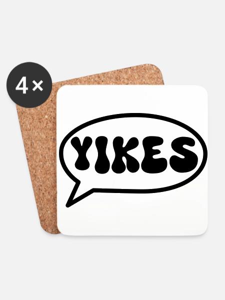 Yikes - Untersetzer (4er-Set) - Weiß