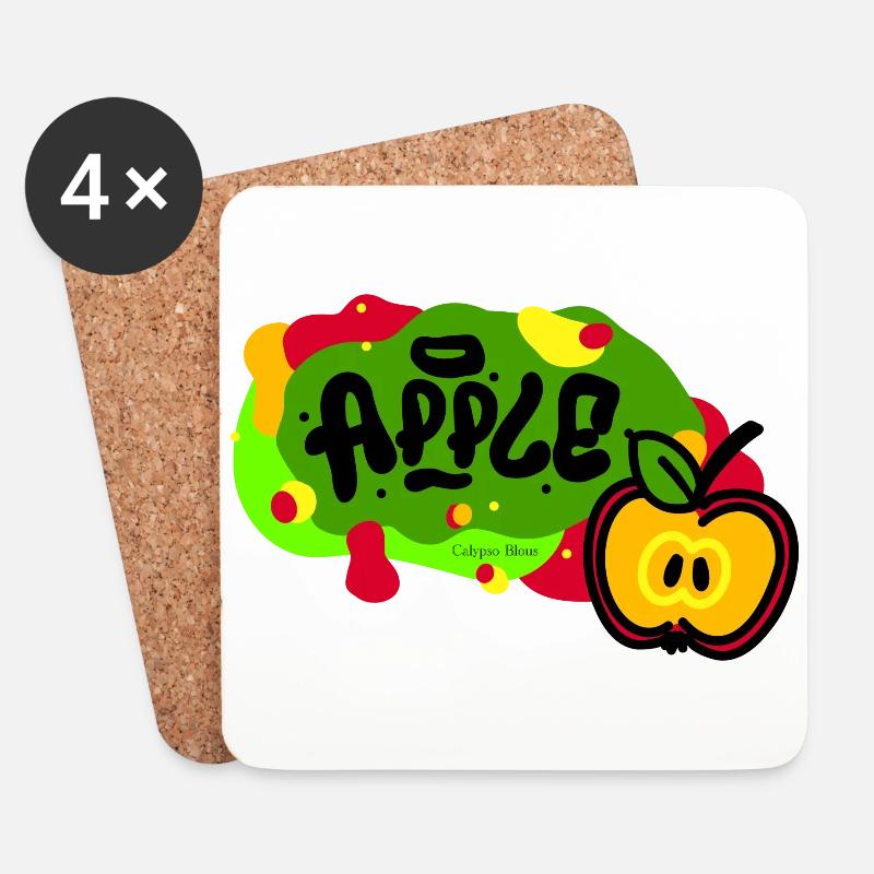 Apple - Calypso Blous - Untersetzer (4er-Set) - Weiß