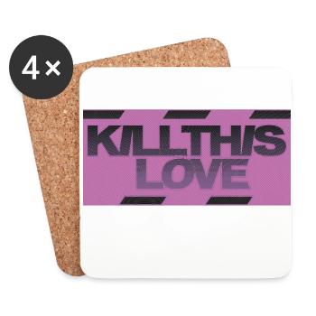 K-Pop Kill this Love - Dessous de verre (lot de 4) - blanc - Devant