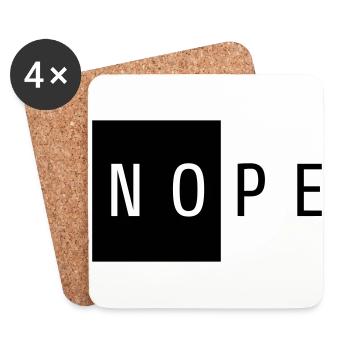 NOPE Black Gift - Coasters (set of 4) - white - Front
