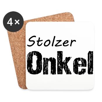 Onkel - Untersetzer (4er-Set) - Weiß - Vorne