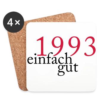 Jahrgang 1993 geboren einfach gut - Untersetzer (4er-Set) - Weiß - Vorne