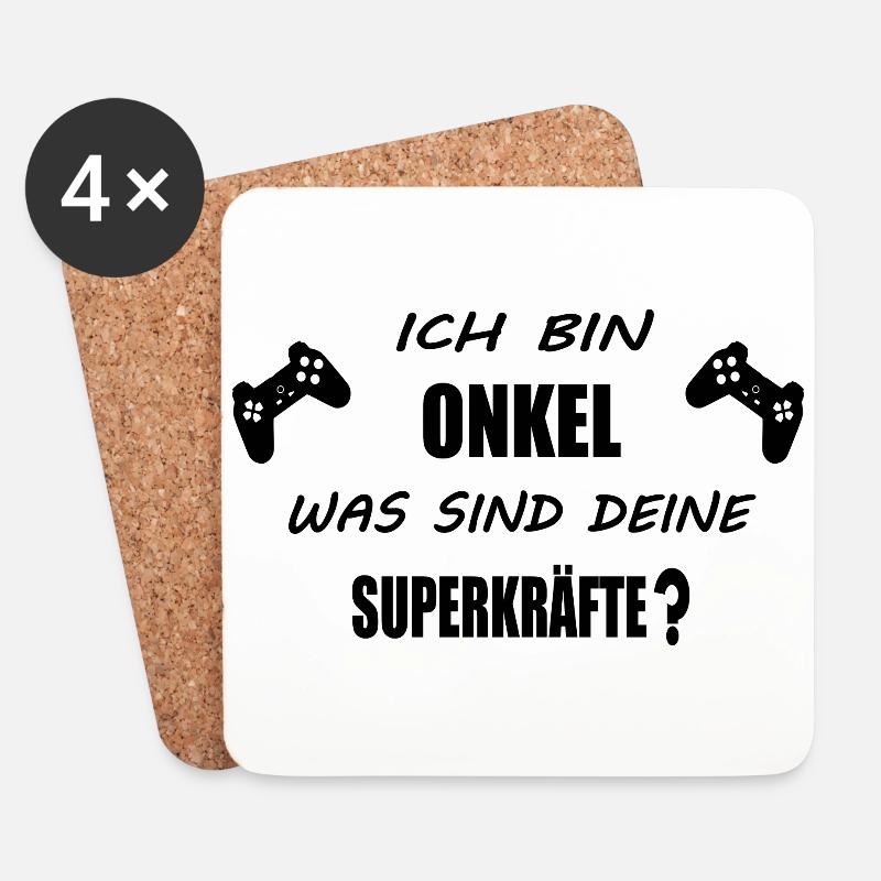 Onkel - Untersetzer (4er-Set) - Weiß