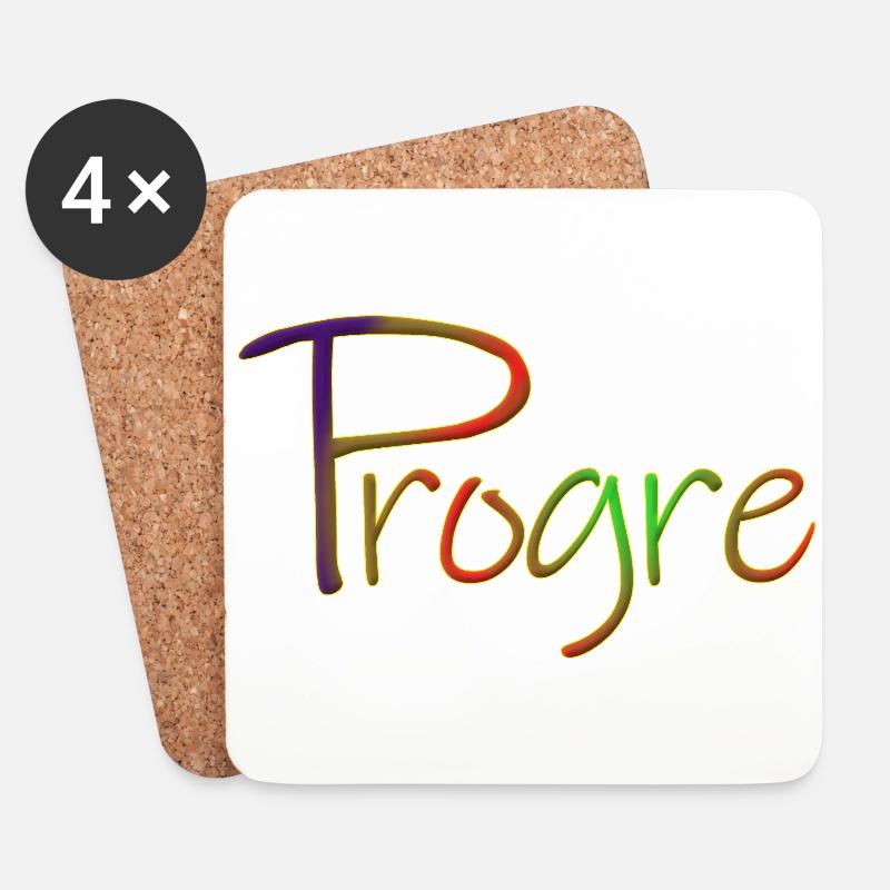 Progressiv - Untersetzer (4er-Set) - Weiß
