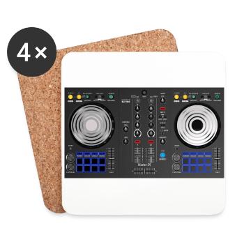 DJ turntable - Coasters (set of 4) - white - Front