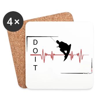 Wakeboarder pulse - Coasters (set of 4) - white - Front