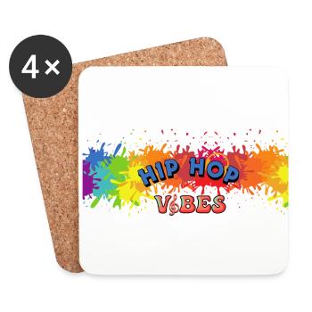 HIP HOP - Dessous de verre (lot de 4) - blanc - Devant