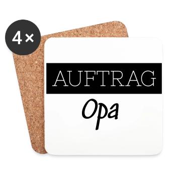 Order Grandpa Family Funny Gift - Coasters (set of 4) - white - Front