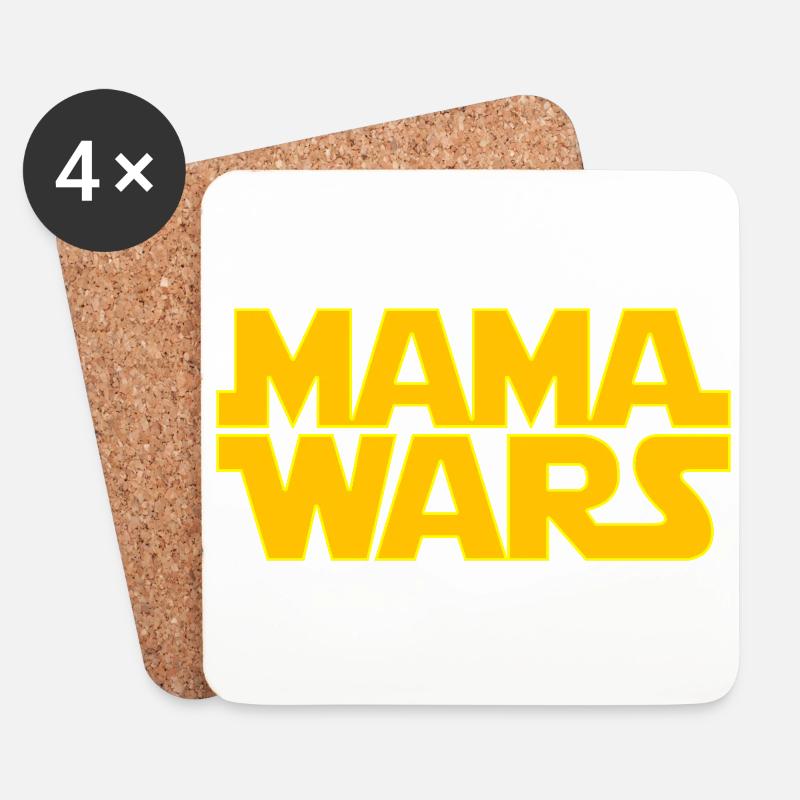 Mama Wars Mami Wars Mommy Wars - Untersetzer (4er-Set) - Weiß