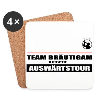 Junggesellenabschied JGA - Untersetzer (4er-Set) - Weiß - Vorne