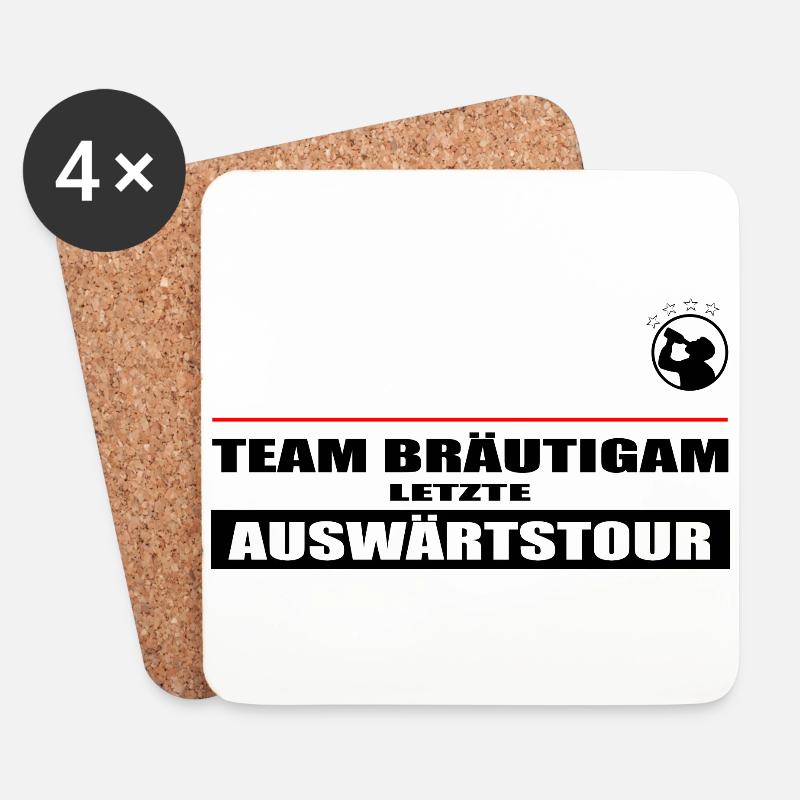 Junggesellenabschied JGA - Untersetzer (4er-Set) - Weiß
