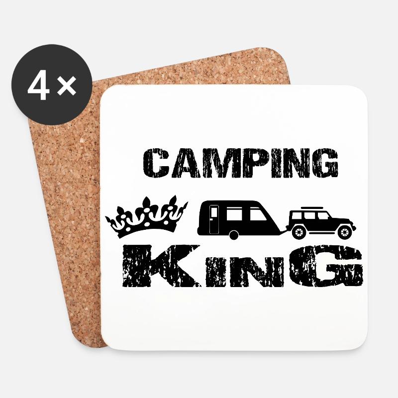 Camping - Untersetzer (4er-Set) - Weiß