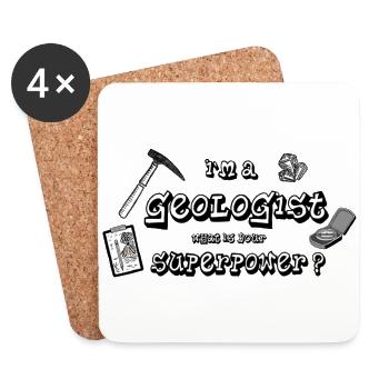 I'm a Geologist what is your Superpower? - Untersetzer (4er-Set) - Weiß - Vorne