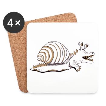 Crocargo - Dessous de verre (lot de 4) - blanc - Devant