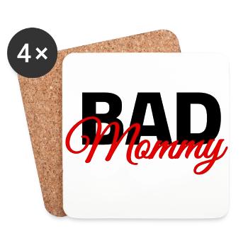 bad mommy - Untersetzer (4er-Set) - Weiß - Vorne