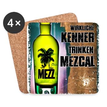 Mezcal für Kenner und Genießer - Untersetzer (4er-Set) - Weiß - Vorne