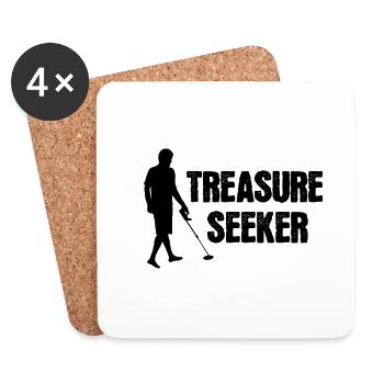 Treasure seeker - Untersetzer (4er-Set) - Weiß - Vorne