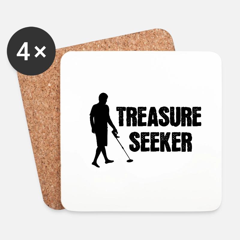 Treasure seeker - Untersetzer (4er-Set) - Weiß