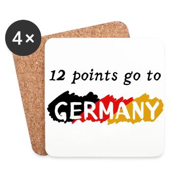 12 points go to Germany - Untersetzer (4er-Set) - Weiß - Vorne