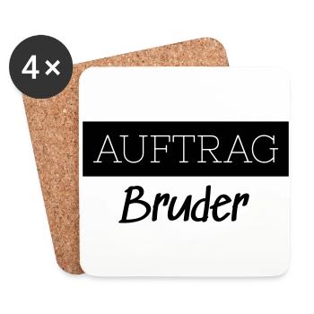 Order Brother Family Funny Gift - Coasters (set of 4) - white - Front