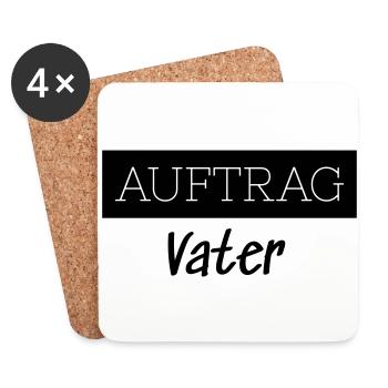 Order Father Family Funny Gift - Coasters (set of 4) - white - Front