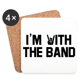I'm with The Band. Outfit for Concerts. Rock.Metal - Coasters (set of 4) - white - Front