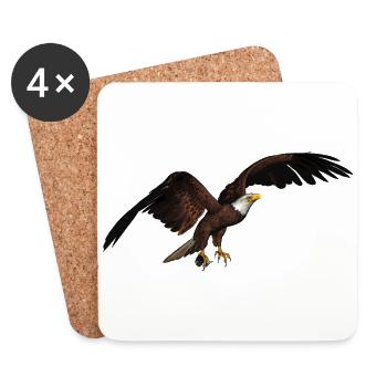Seeadler Weißkopfseeadler Adler - Untersetzer (4er-Set) - Weiß - Vorne